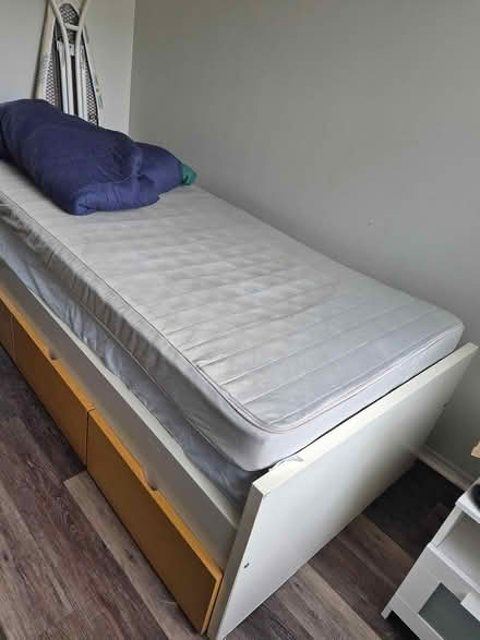 Photo of free Ikea bed with mattress or not (near roscoe and woodman) #1