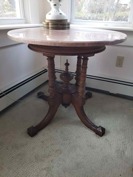 Photo of free Lamp and marble table (Springfield) #2