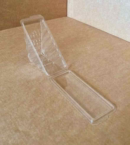 Photo of free About 50 x Standard Clear Sandwich Triangle Hinged Lid Packs (Brookvale RG21) #1