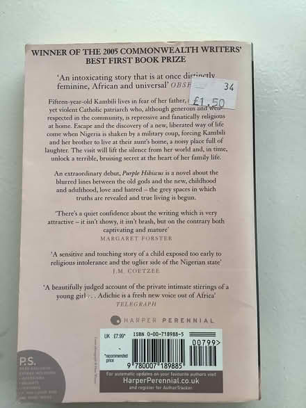 Photo of free Book Purple Hibiscus (Stapleton BS16) #2