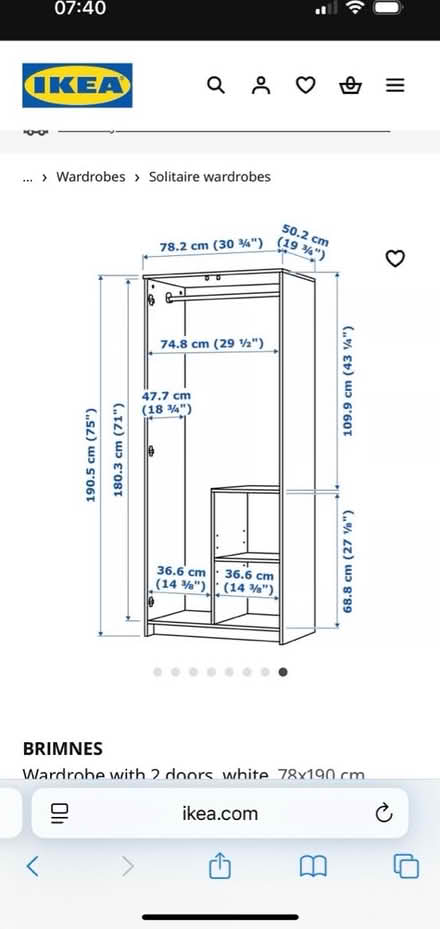 Photo of free IKEA white wardrobe (Cold Harbour OX1) #3