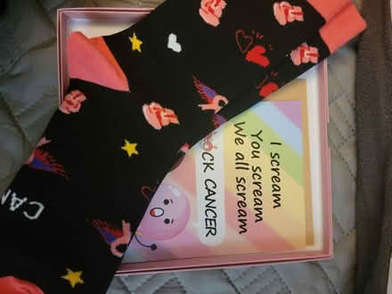 Photo of free Cancer socks (Melrose near Wyoming Cemetery.) #2