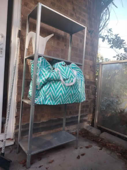 Photo of free Gardening bundle shelves, pots, etc (Didsbury M20) #1