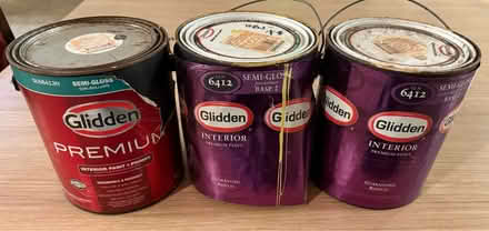 Photo of free 3 cans of semi-gloss interior paint (Valencia Avenue, Sunnyvale) #1