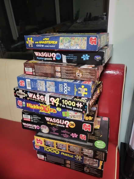Photo of free 11 puzzle boxes wasgij (Elm farm aylesbury HP21) #1