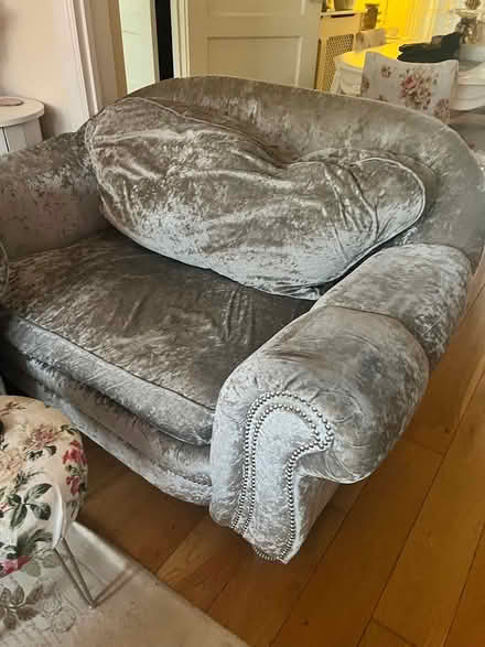 Photo of free Crushed velvet love seat (Wd3 3pd) #2