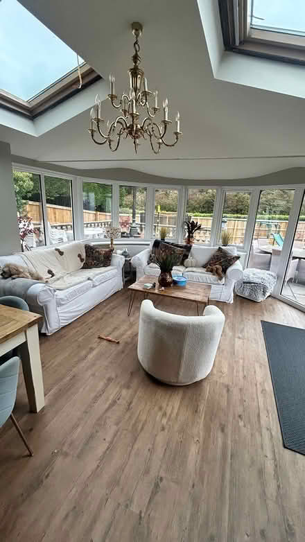 Photo of free Two white couches (Heskin PR7) #1