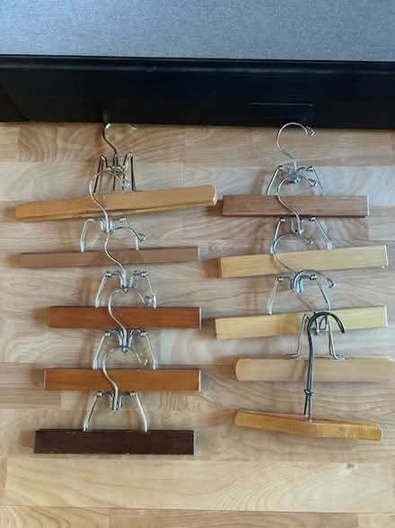 Photo of free Wooden Trouser/Skirt Hangers (Saratoga Mtns) #1