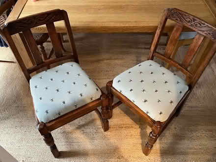 Photo of free 2 sturdy dining chairs (M33 near Sale Grammar School) #1
