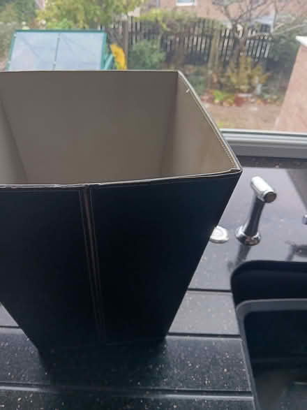 Photo of free Black leather waste basket (Lower Walkley S6) #2
