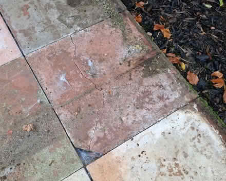 Photo of free 20 Red/White Paving Slabs for Shed base, 2’ x 2’ x 2” thick (Eaton NR4) #4