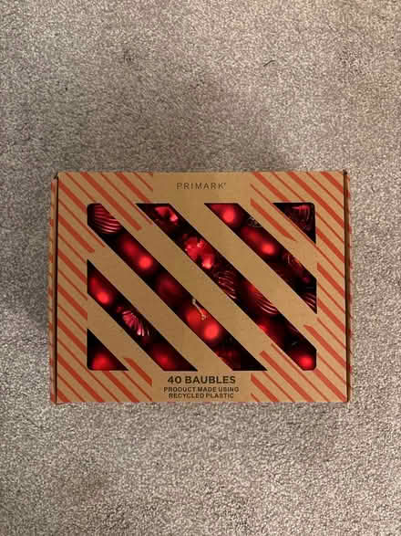 Photo of free Box of Red Christmas Baubles (Laughton Common, S25) #1