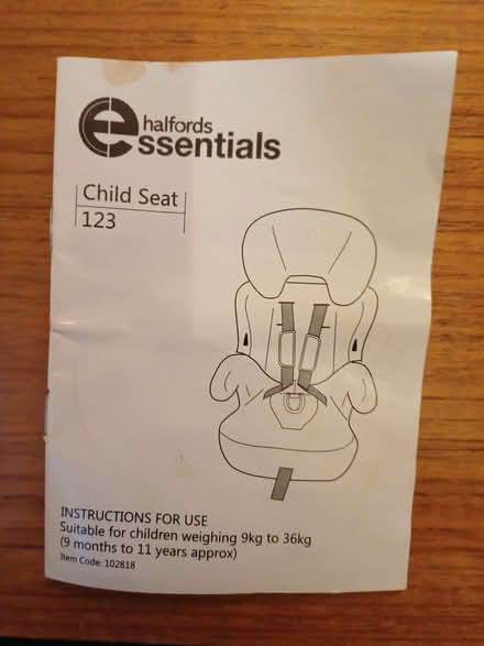 Photo of free Child car seat (Emscote Mill CV34) #2