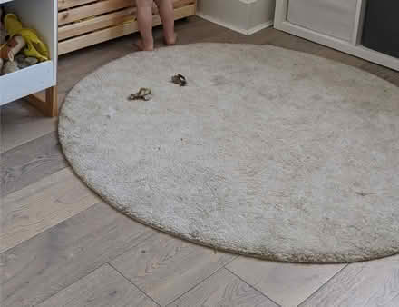Photo of free Round Rug IKEA STOENSE low pile 130 off-white (St Margarets TW1) #1