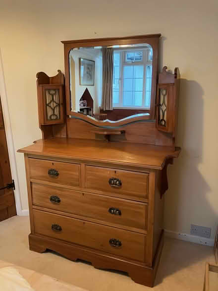 Photo of free Dressing table - old, solid wood (Salfords, Redhill, RH1) #2