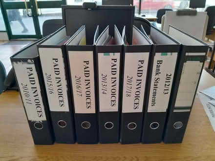Photo of free 7 x Black Lever Arch Folders (Chadwell Heath RM6) #2