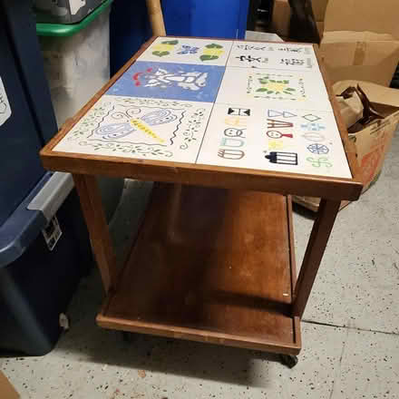 Photo of free GONE ASAP! Small rolling Table (Near the Valrico Home Depot) #4