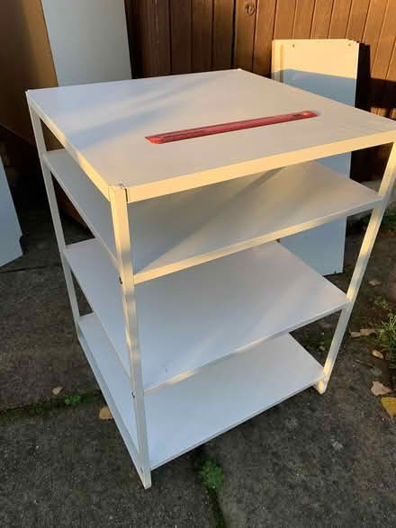 Photo of free Strong metal table/shelves/unit (West Molesey.) #1