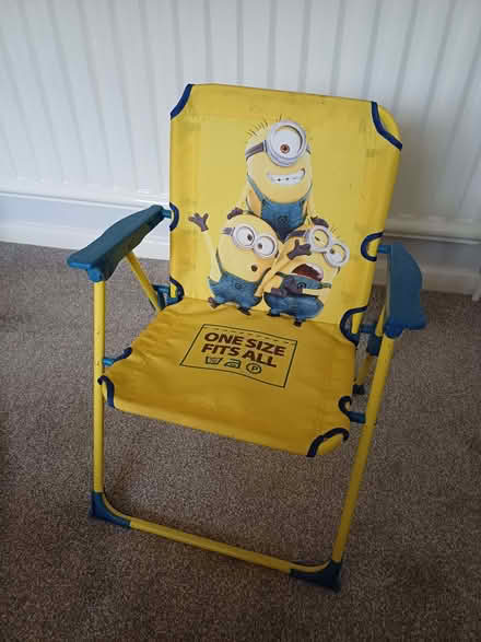 Photo of free Young child's folding metal camping chair. Minions! (Bromham MK43) #1