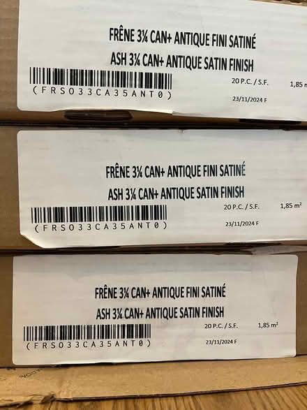 Photo of free NEW Wood flooring (60 sf) (Lakeshore Rd. near Burlloak) #1