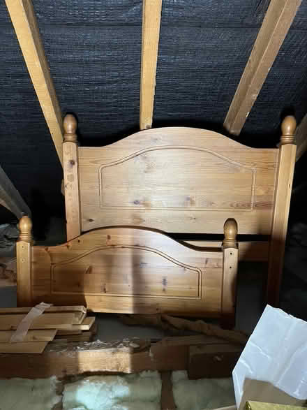 Photo of free Single pine bed (Aldwick,) #1