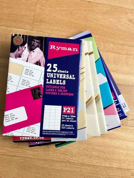 Photo of free Packs of white self adhesive labels (Near Kew Gardens, Richmond) #1