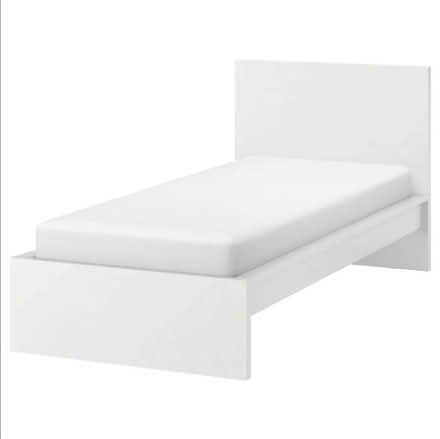 Photo of free IKEA single bed frame Malm white (Pollokshields G41) #1