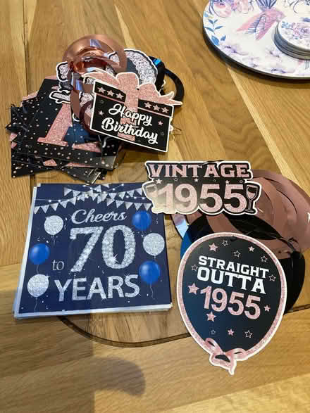 Photo of free 70 birthday banners (Noctorum CH43) #1