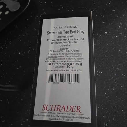 Photo of free New unopened Earl Grey tea (Clive Vale TN35) #2
