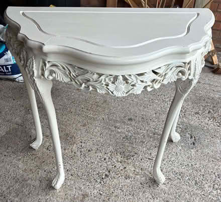 Photo of free Painted Half Moon Table (Madeley TF7) #1