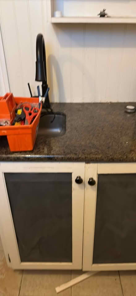 Photo of free LARGE MIRROR, Q. headboard, cabinet (seattle) #4