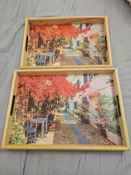 Photo of free 2 wooden trays (EC1R) #2