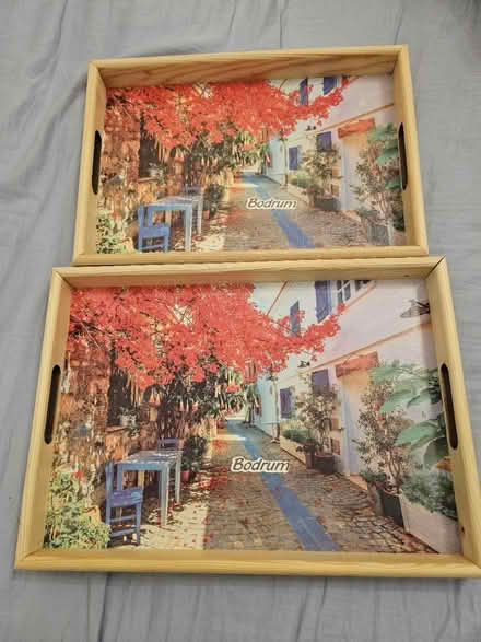 Photo of free 2 wooden trays (EC1R) #1