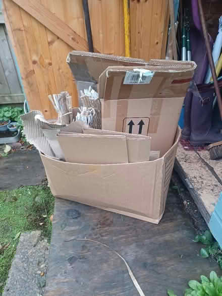 Photo of free Cardboard boxx2 and shredded card for packing (St George BS5) #2