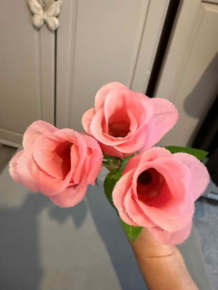 Photo of free 3 artificial pink long stem roses (Carshalton) #3
