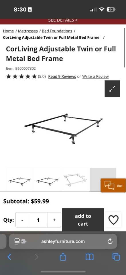 Photo of free Full size Metal Bed Frame And Bed (Glen burnie) #1