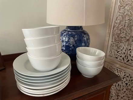 Photo of free White dinnerware (Columbia Heights) #2