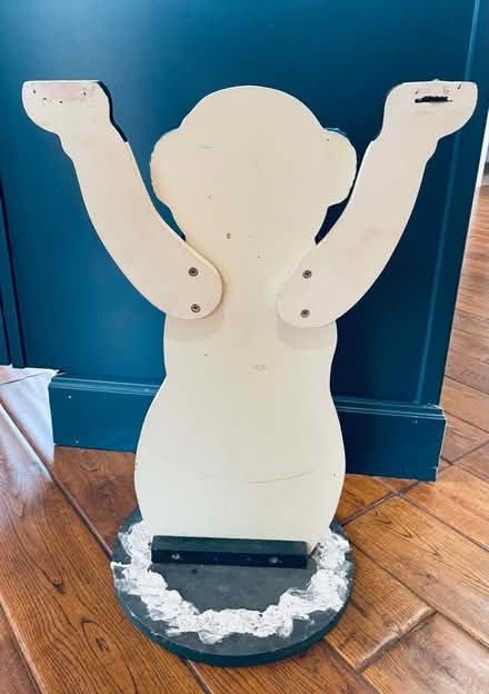 Photo of free Wood Snowman Side Table w/o Top (Reston, VA) #2