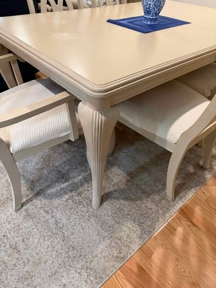 Photo of free Dining room table and six chairs (Lexington 02420) #3