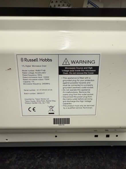 Photo of free Microwave (Dunmow CM6) #2