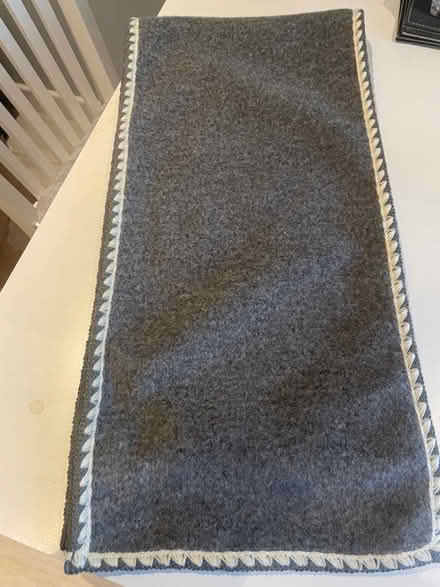 Photo of free NEW, cosy grey fabric full length scarf (Longbarn WA2) #1