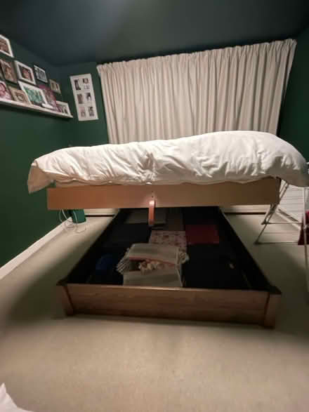 Photo of free Wooden Ottoman Double Bed (Dollis Hill, NW2) #1