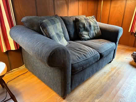 Photo of free blue loveseat (Pottersville, NJ) #2