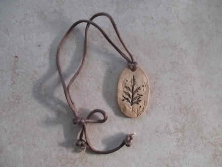 Photo of free hand crafted terracotta necklace (casselberry) #1