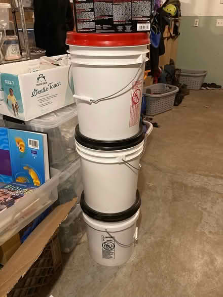Photo of free Five gallon buckets with gamma lids (Amherst, NH) #1