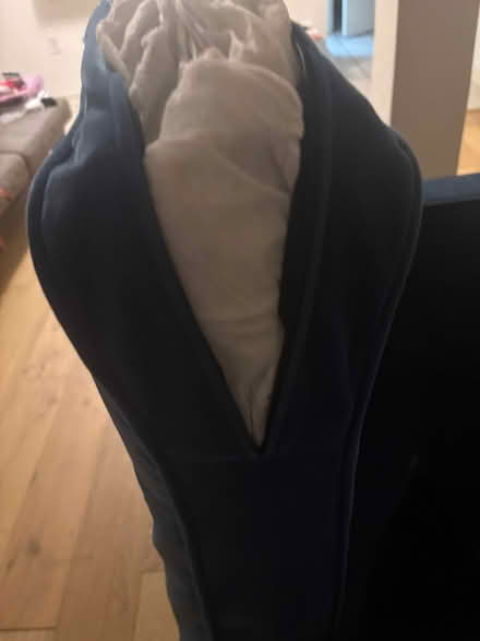 Photo of free blue velvet couch and ottoman (Eastern Market) #4