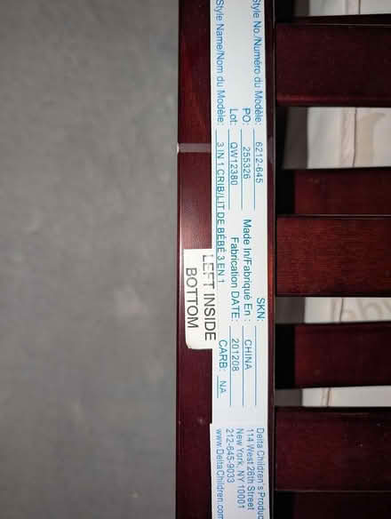 Photo of free Crib (Brooklyn Park) #2