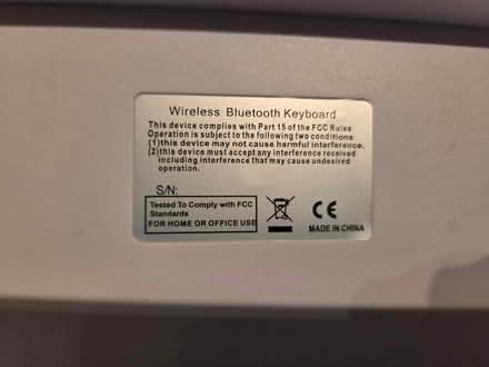 Photo of free Wireless Bluetooth Keyboard (CR2, South Croydon) #3