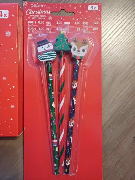 Photo of free Wooden stamp set and pencils (SE9) #1