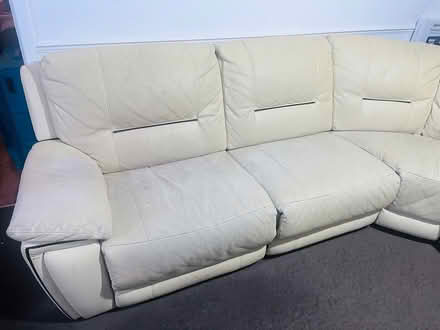 Photo of free Large cream leather sofa (Chelmsford CM2) #4